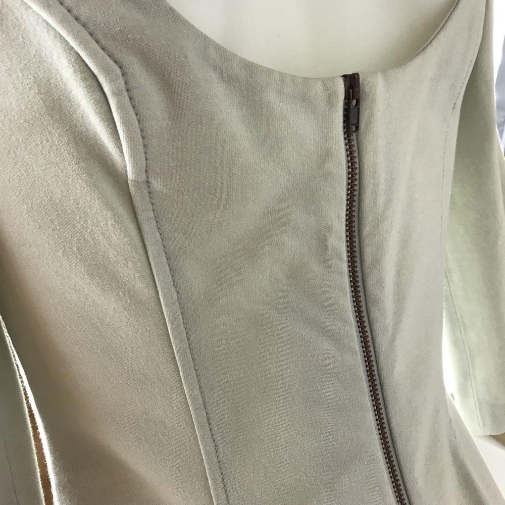 Diane Von Furstenberg Cream Zip Back Mini Dress - Picture 4 of 5